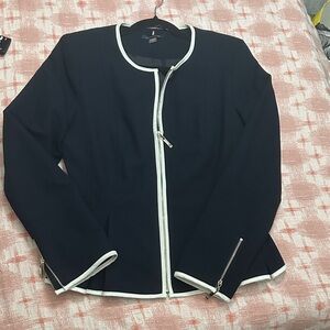 Tommy Hilfiger Navy Blazer with White Accents